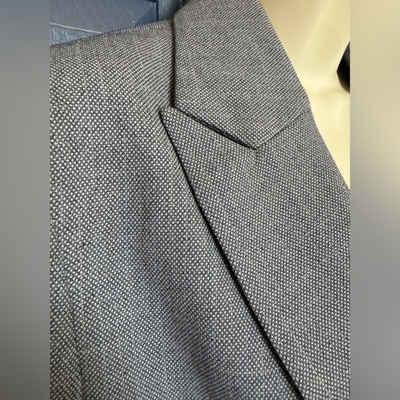 Amanda + Chelsea Blue Gray Feminine Suit Blazer & Pants Sz 12 & 14 Near New! - Picture 9 of 9